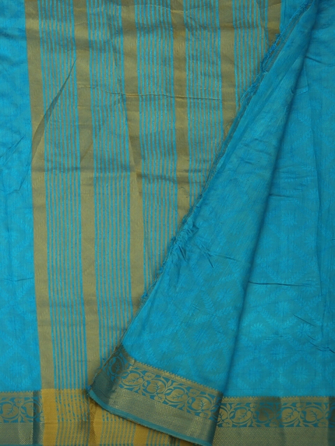 

Pothys Blue Printed Jute Silk Saree