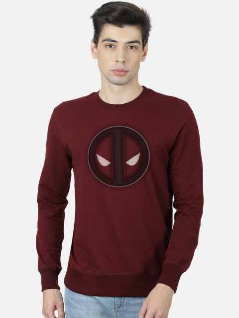 

Free Authority Men Maroon & Black Deadpool Printed Sweatshirt