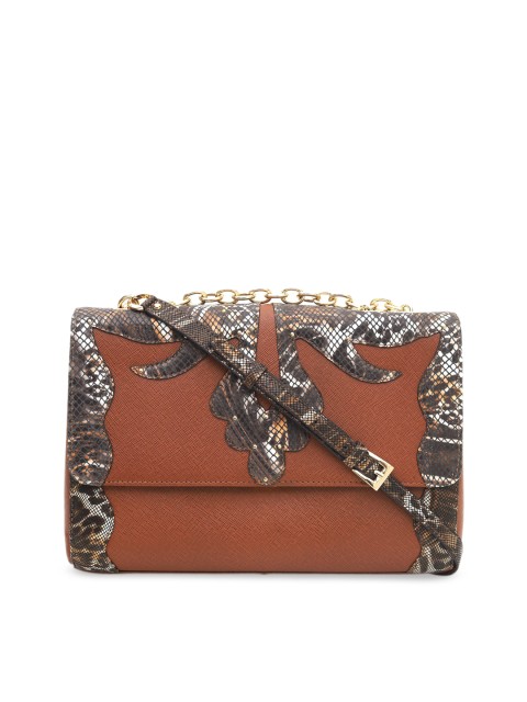 

Da Milano Brown Textured Leather Sling Bag