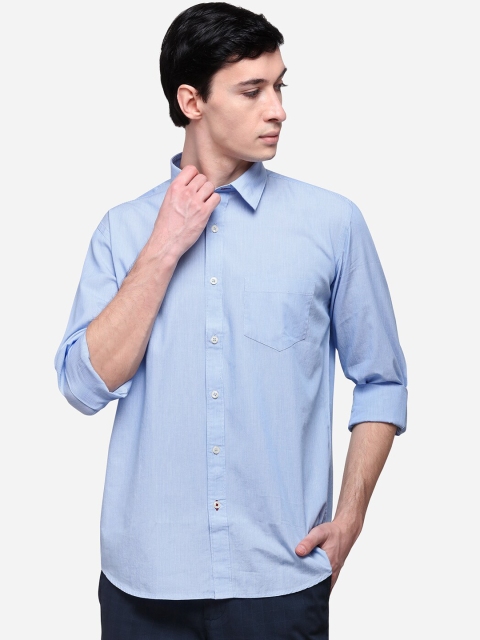

Greenfibre Men Blue Slim Fit Striped Casual Shirt