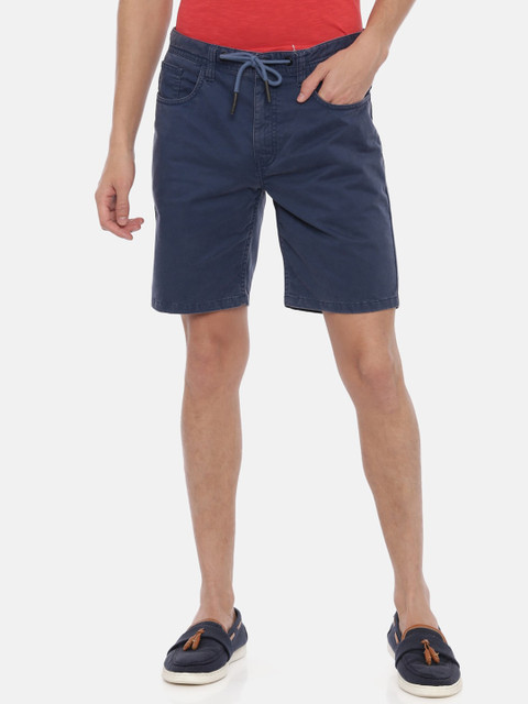 

Breakbounce Men Navy Blue Solid Slim Fit Chino Shorts