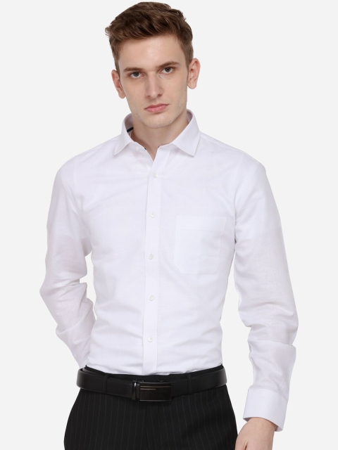 

Greenfibre Men White Regular Fit Solid Formal Shirt