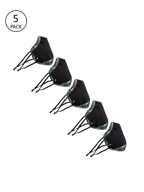 

5 Pcs Super Shield 4-Layer Outdoor Reusable Mask (Black Camo)