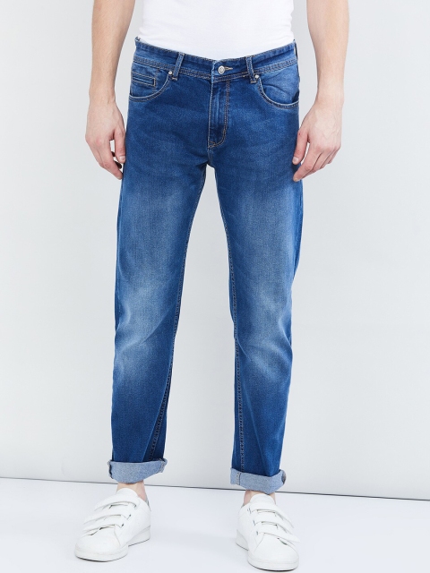 

max Men Blue Slim Fit Mid-Rise Clean Look Stretchable Jeans