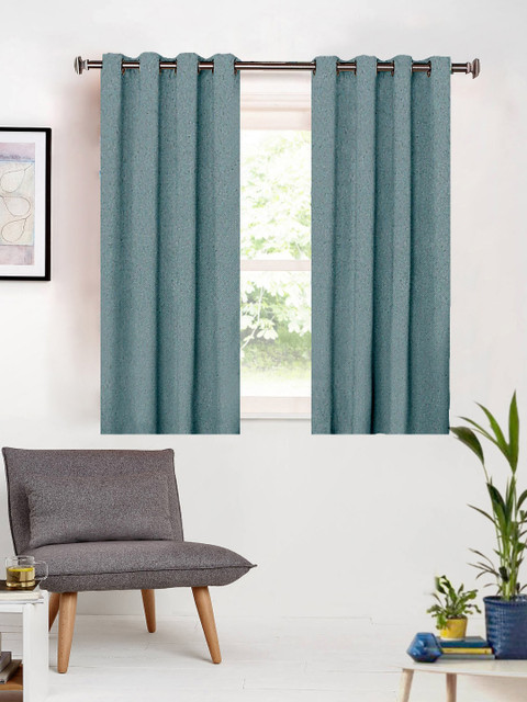 

SHIVANAA HOMES Grey Single Black Out Curtain