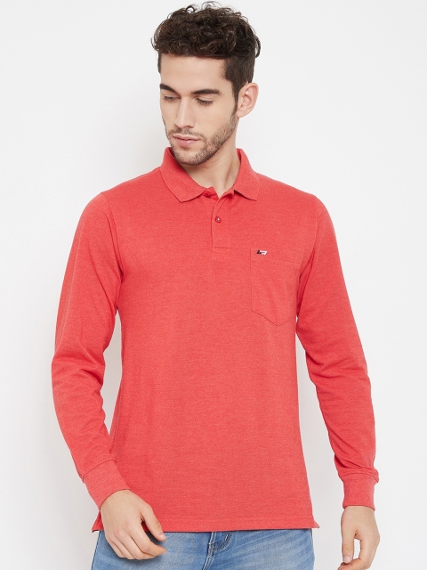 

NEVA Men Red Solid Polo Collar T-shirt