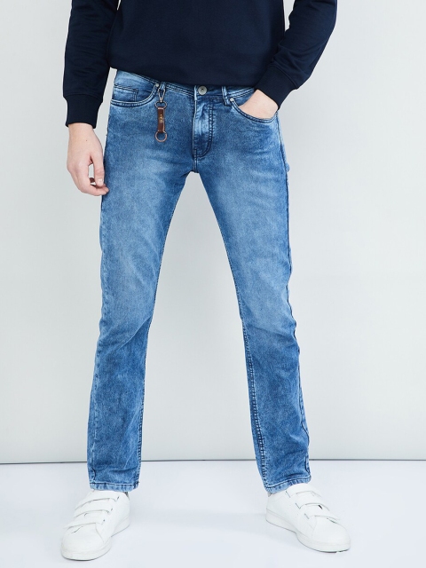 

max Men Blue Skinny Fit Mid-Rise Clean Look Stretchable Jeans
