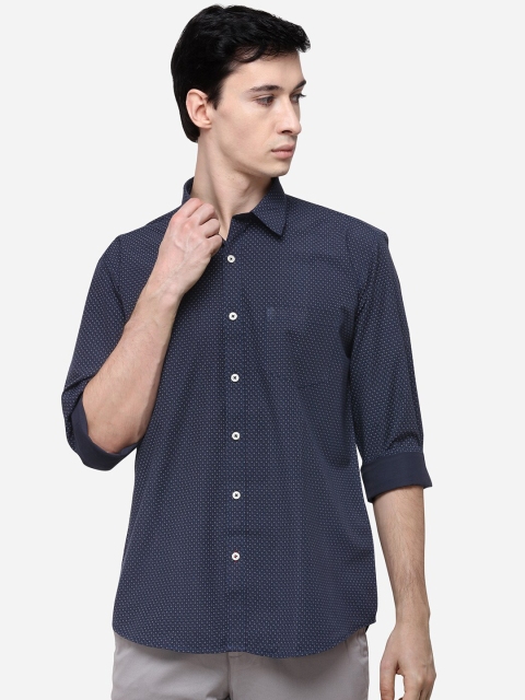 

Greenfibre Men Navy Blue Regular Fit Printed Casual Shirt