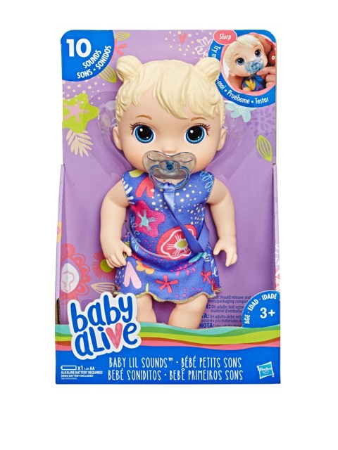 

BABY ALIVE Kids Beige & Blue Lil Sounds Interactive Blonde Hair Baby Doll