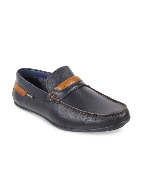 

Mochi Men Navy Blue Leather Loafers