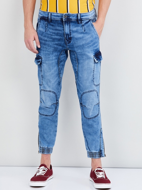 

max Men Blue Regular Fit Mid-Rise Clean Look Stretchable Jeans