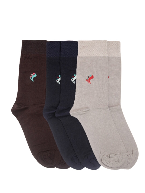 

Dollar Men Pack Of 3 Assorted Calf-Length Socks