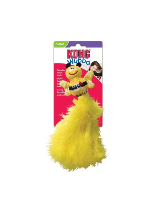 KONG Yellow Wubba Bug Cat Toy, Multi