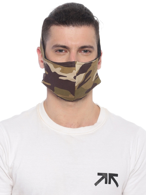 

Bene Kleed Unisex 3Ply HeptaShield Protective Face Masks, Olive