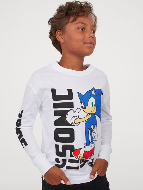

H&M Boys White Printed Jersey Sweatshirt