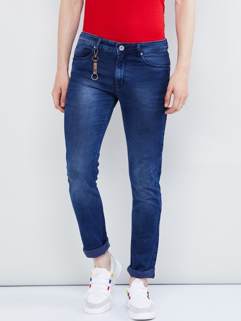 

max Men Blue Skinny Fit Mid-Rise Clean Look Stretchable Jeans
