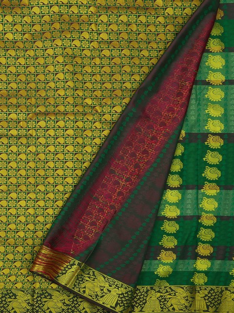 

Pothys Green Woven Design Art Silk Saree