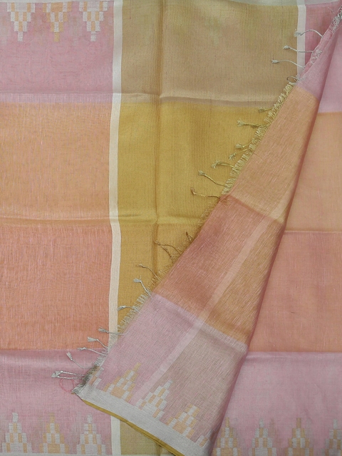 Pothys Multicoloured Jute Silk Woven Design Tussar Saree, Multi