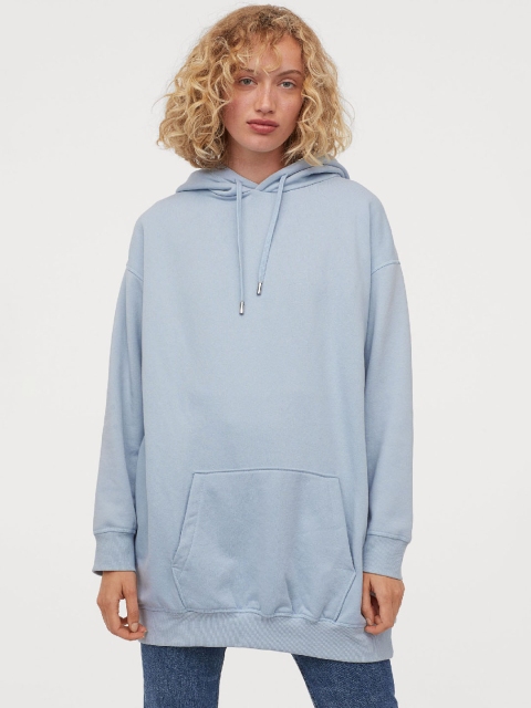 

H&M Women Blue Long Hoodie