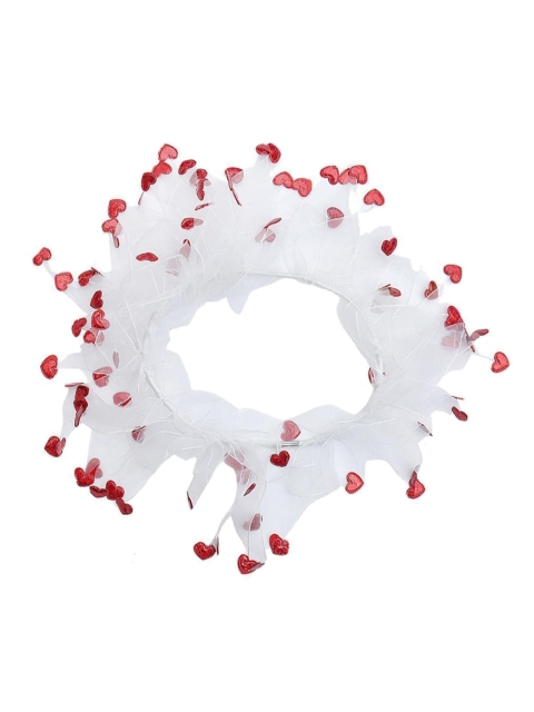 

Heads Up For Tails White & Red Lovebug Party Dog Collar, Size L
