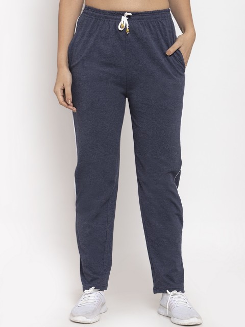 

Baani Creations Women Navy Blue Solid Straight-Fit Track Pants