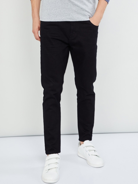 

max Men Black Slim Fit Mid-Rise Clean Look Stretchable Jeans