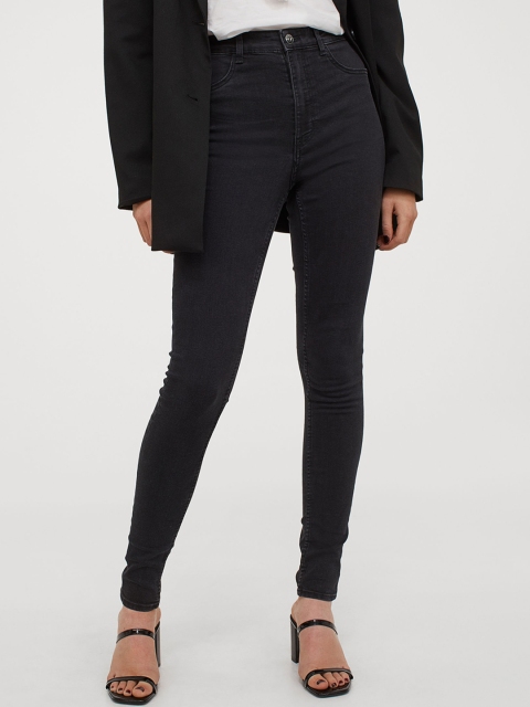 

H&M Women Black Super Skinny High Jeans