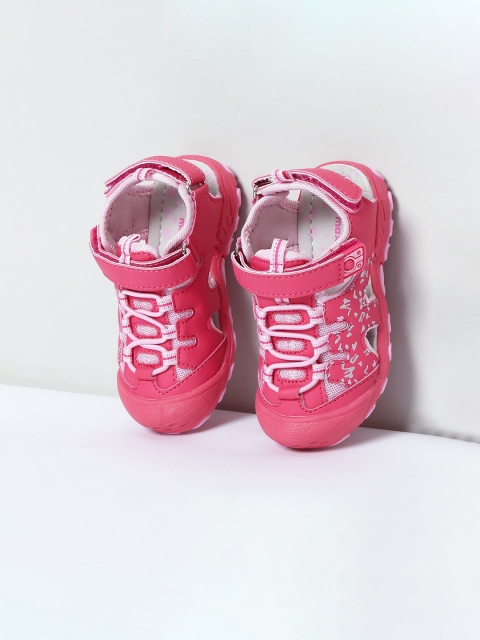 

max Girls Pink & Off-White Textured Sneakers