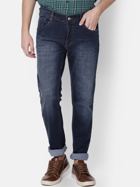 

CINOCCI Men Navy Blue Slim Fit Mid-Rise Clean Look Jeans