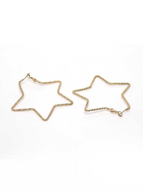

DUGRISTYLE Gold-Toned Star Shaped Drop Earrings