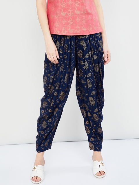 

max Women Blue & Brown Printed Loose-Fit Salwar