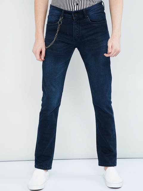 

max Men Blue Skinny Fit Mid-Rise Clean Look Stretchable Jeans