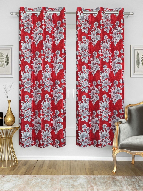 

Good Homes by Home Candy Red Set of 2 Window Curtains