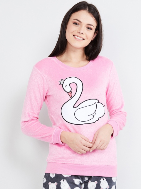 

max Women Pink Printed Lounge Tshirt