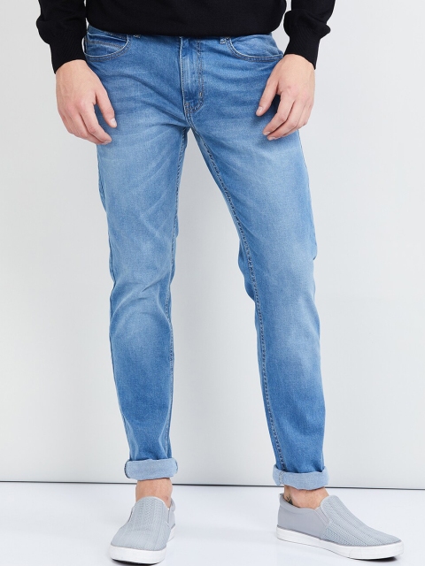 

max Men Blue Skinny Fit Mid-Rise Clean Look Stretchable Jeans