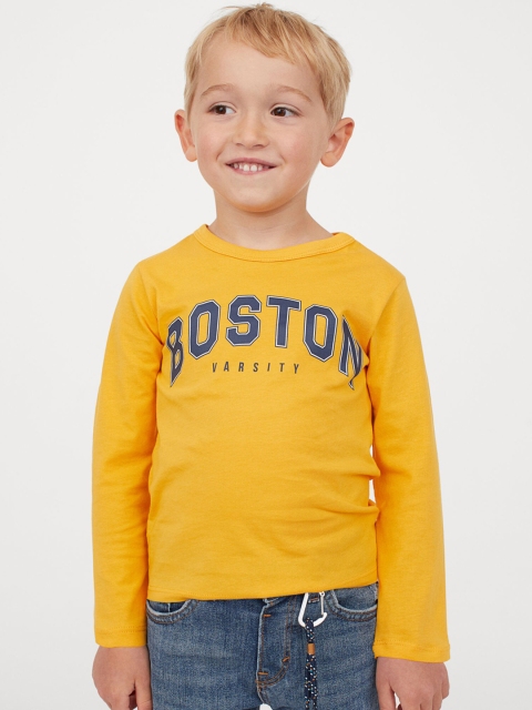 

H&M Boys Yellow Printed jersey top