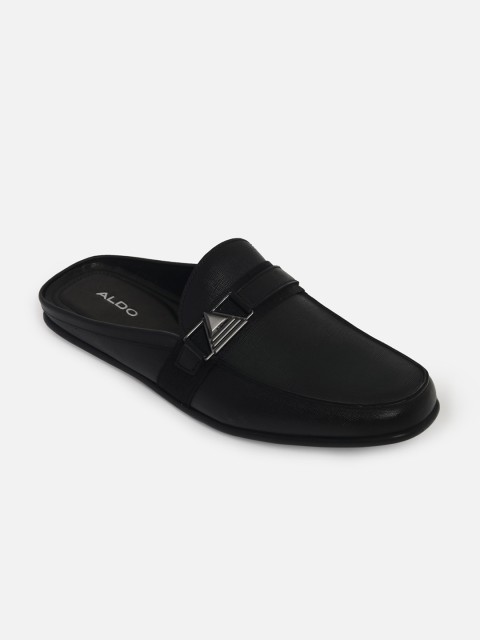 

ALDO Men Black Textured Loafers