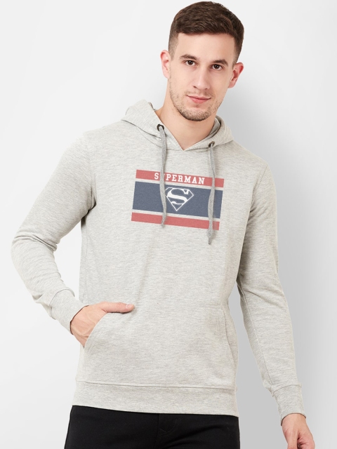 

Free Authority Men Grey & Blue Superman Printed Hooded Sweatshirt