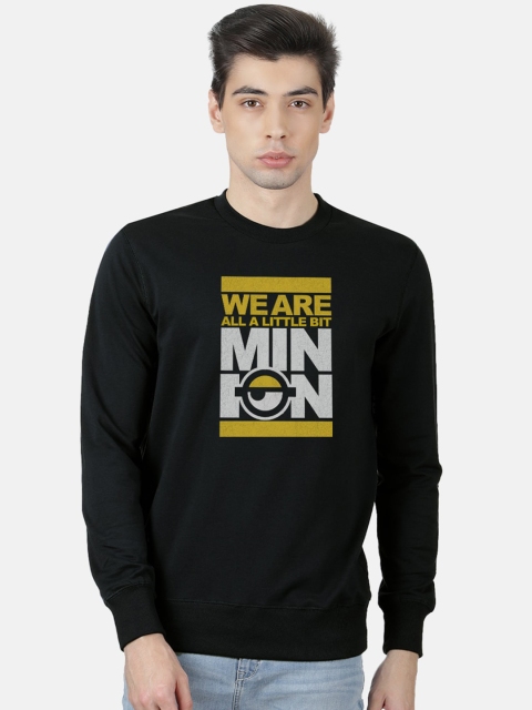 

Free Authority Men Black & Off-White Minions Printed Hooded Sweatshirt