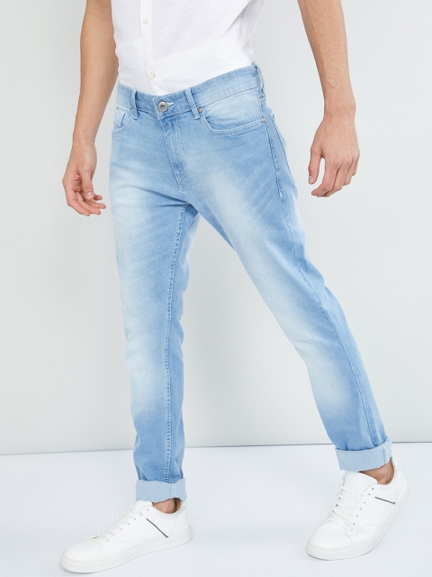 

max Men Blue Skinny Fit Mid-Rise Clean Look Stretchable Jeans