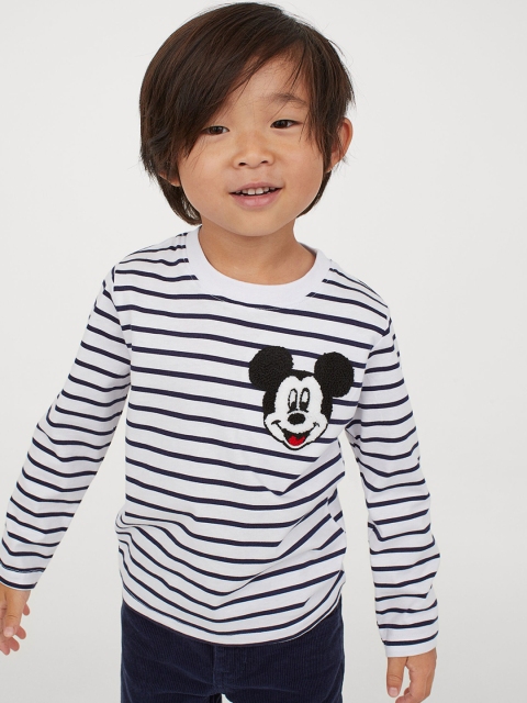 

H&M Boys Blue & White Mickey Mouse Printed Jersey Top