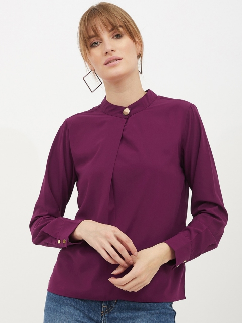 

Harpa Women Burgundy Solid Top