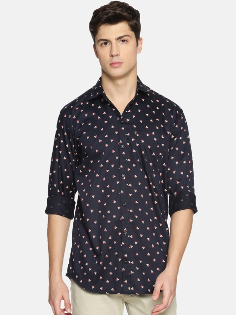 

LEVIZO Men Navy Blue Premium Regular Fit Printed Casual Shirt