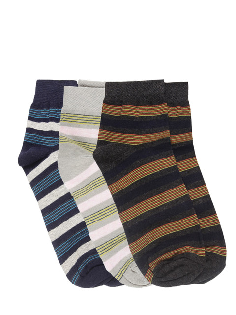

Dollar Men Pack Of 3 Assorted Ankle-Length Socks