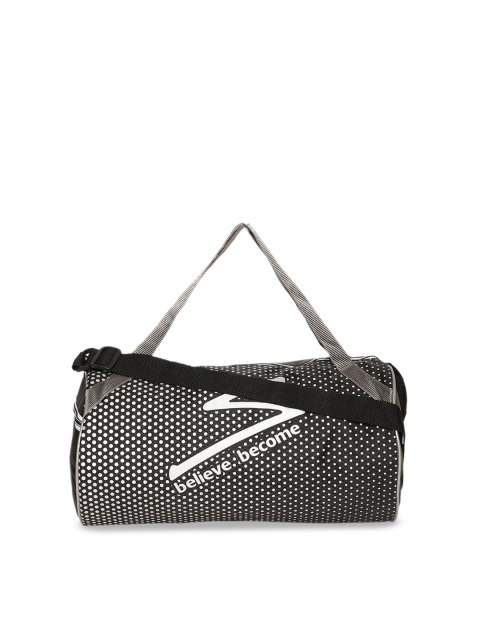 

SG Unisex Black & White Printed Gym Duffel Bag