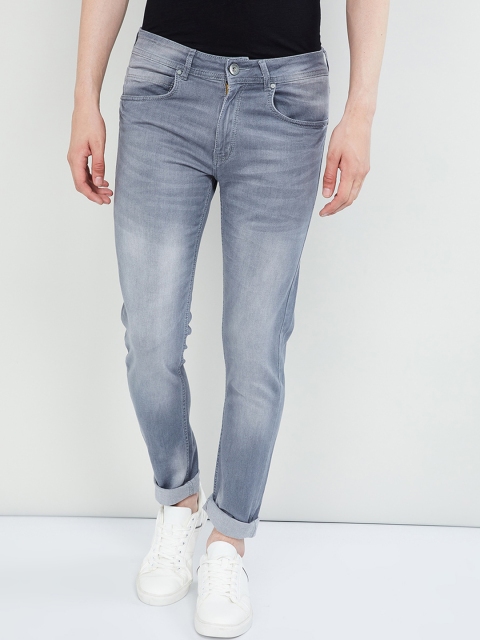 

max Men Blue Slim Fit Mid-Rise Clean Look Stretchable Jeans