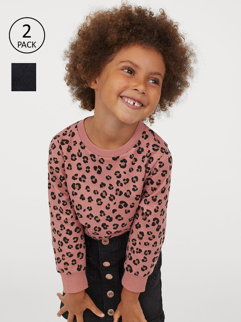 

H&M Girls Pink 2 Pack Cotton Sweatshirts