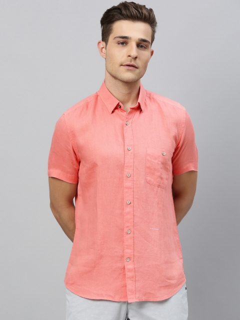 

RARE RABBIT Men Pink Regular Fit Solid Casual Shirt