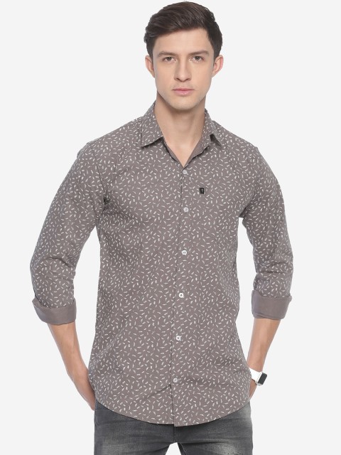 

LEVIZO Men Grey Premium Regular Fit Floral Print Casual Shirt