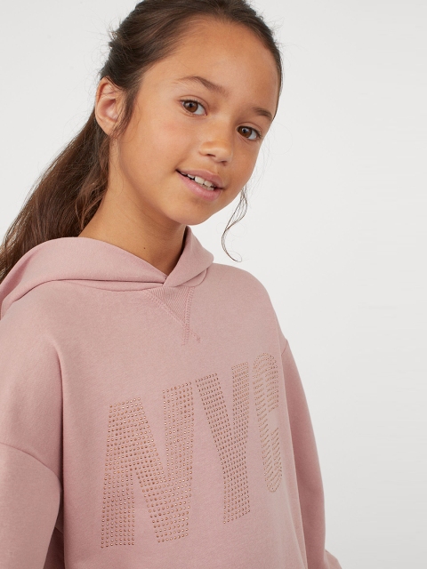 

H&M Girls Pink Printed Hoodie